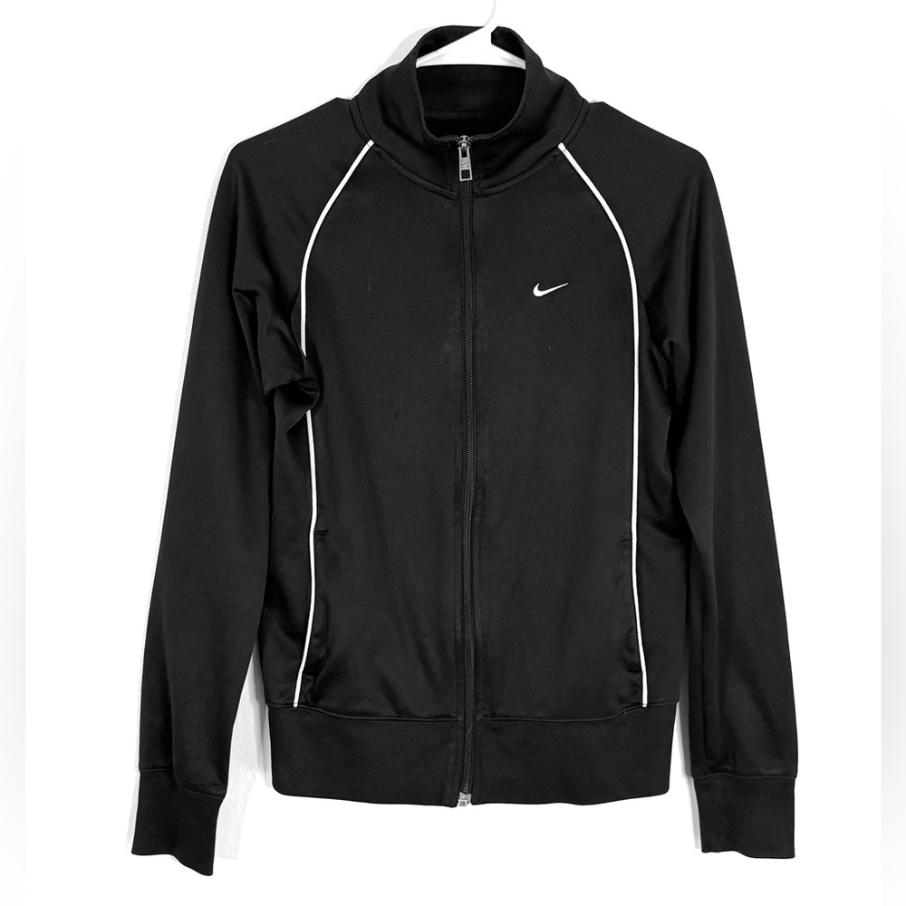Nike Black and White Zip-Up Jacket